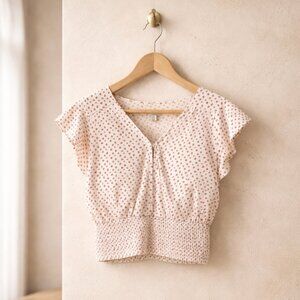 True Craft Cropped Blouse, Size Medium